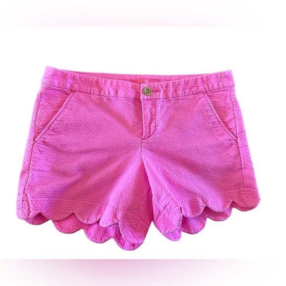 Lilly Pulitzer Pants - Lilly Pulitzer Buttercup Pink Knit Scallop Shorts Size 6
